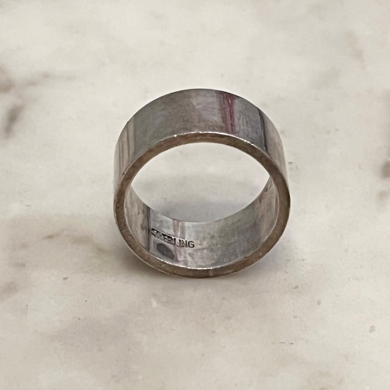 vintage heavy gauge silver band ring