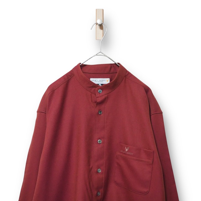 【VINTAGE】長袖バンドカラーシャツ