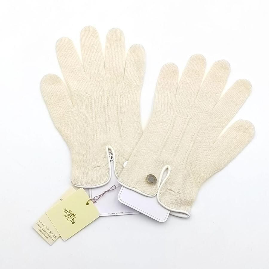 新品 エルメス グローブ 手袋 カシミヤ100％ M 10-25082808