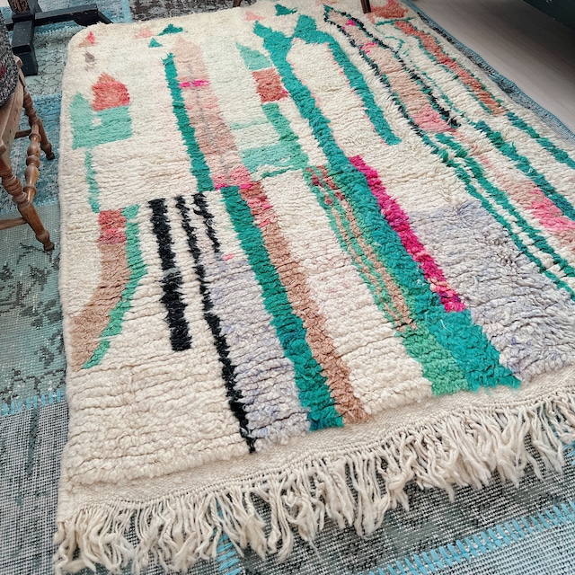 モロッコ ヴィンテージラグ MR001 | ブジャド | 103cm × 153cm