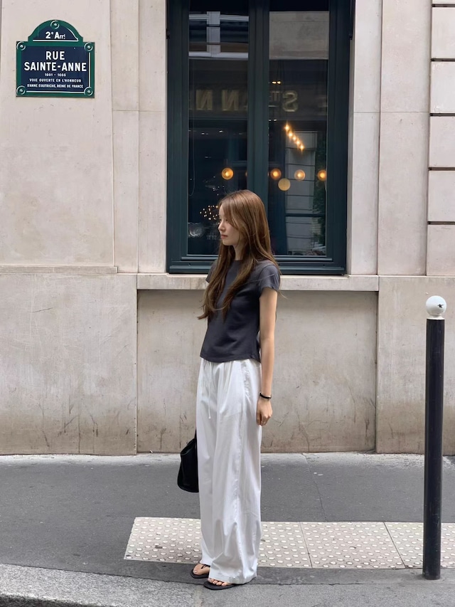 (即納) ounce / Tus tuck pants 2color