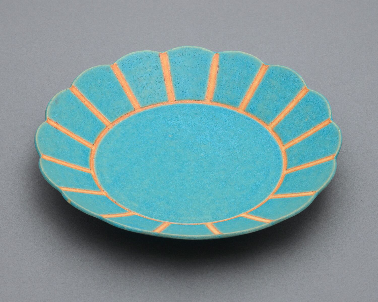 花皿／ライン／トルコ青UTSUWA