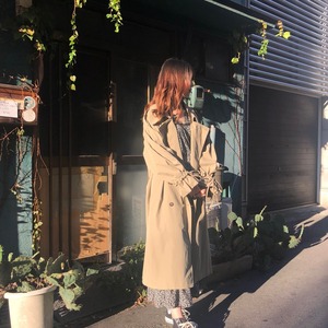 ribbon trench coat　春秋　スプリングコート　コート　韓国