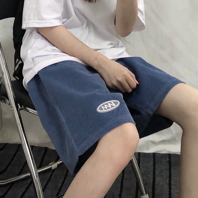 サマーソリッド カラールーズショーツ スタンダードコーデュロイカジュアルパンツ レトロ 夏物 ブルマー ソリッドカラー ケッペル73741821661