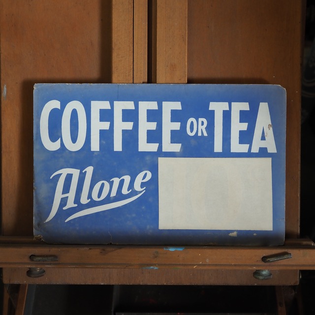 60’s COFFEE or TEA Vintage Paper Sign Cardboard USA ビンテージ コーヒーサイン