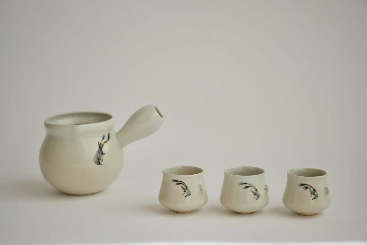 松本郁美 Ikumi Matsumoto - 白磁茶海 tea serving pot | Road of Tea
