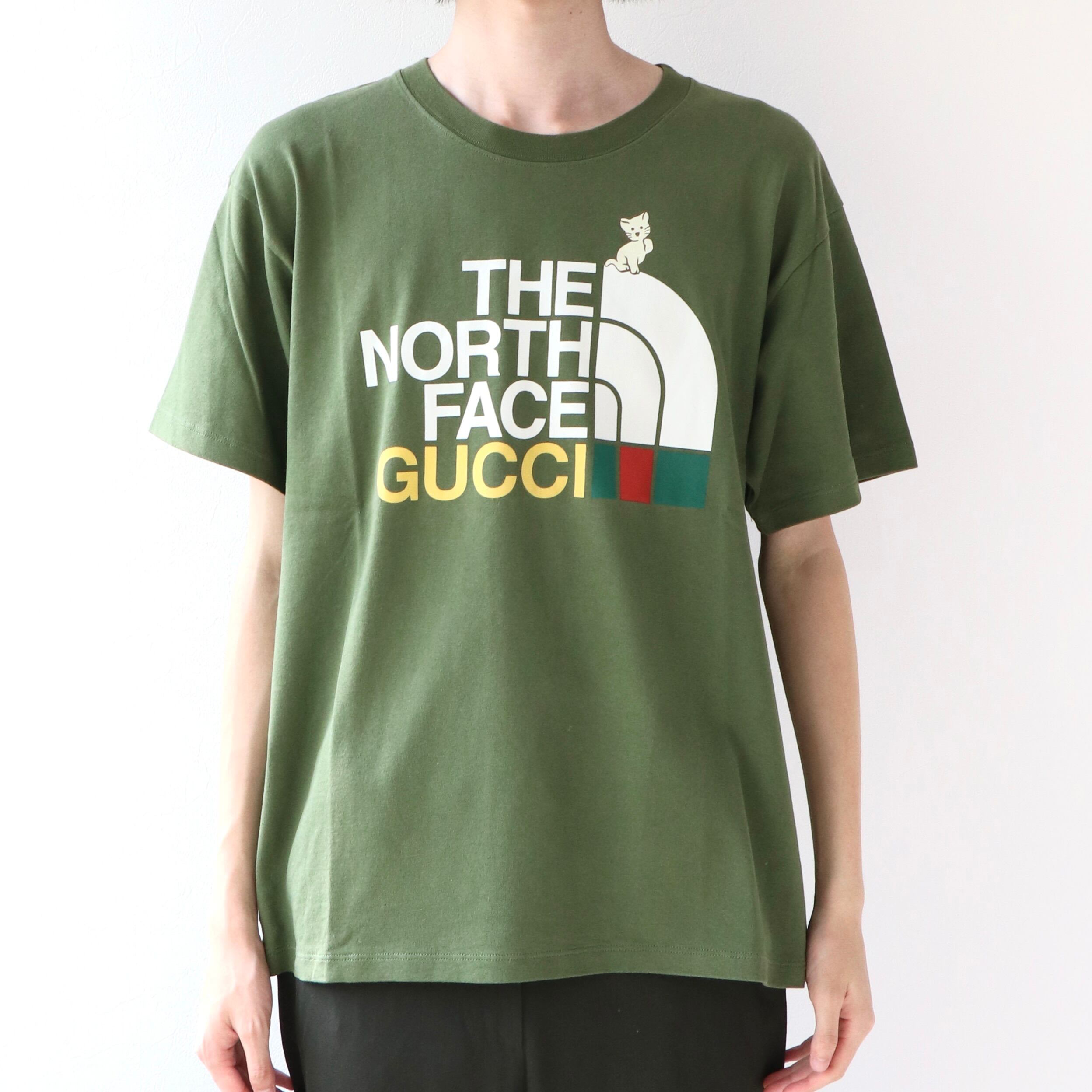 GUCCI THE NORTH FACE コラボ Tシャツ グリーン グッチ
