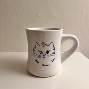 cat mug 330ml / キャット マグカップ コップ セラミック フレンチ 韓国 北欧 インテリア 雑貨