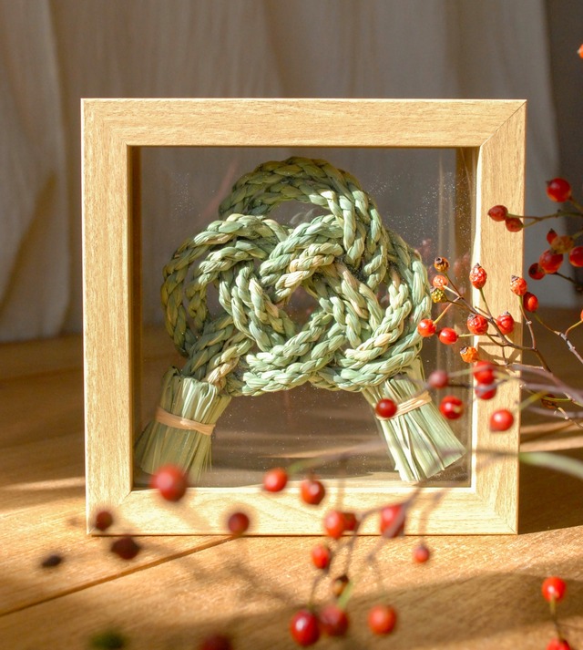 【オーダーメイド】M様専用 まこものしめ縄飾り『あわび結び』ガラスフレーム