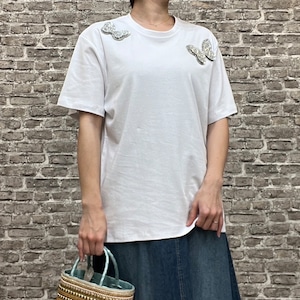 バタフライビジューTシャツ