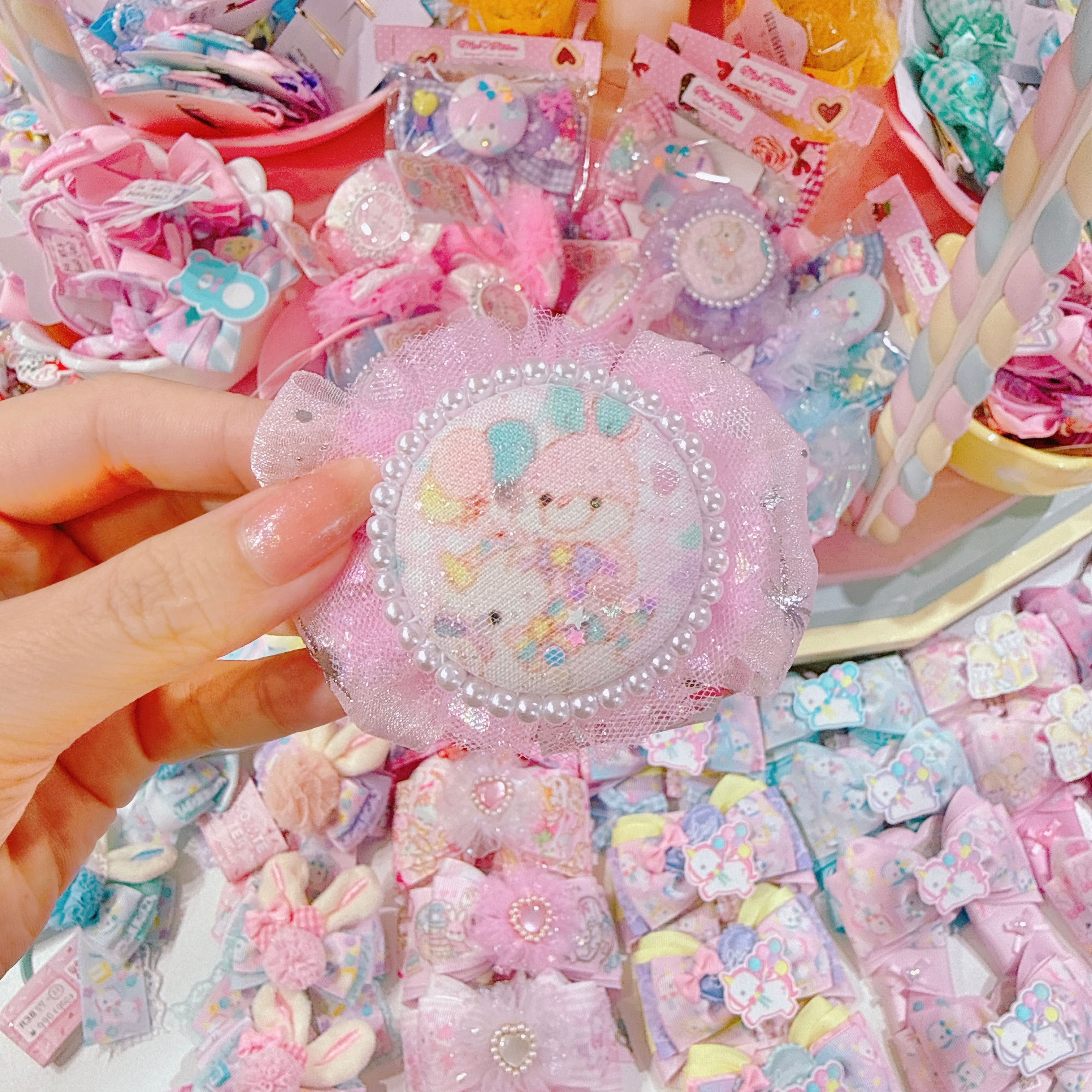 【C5】87-20くるみボタンヘアゴム