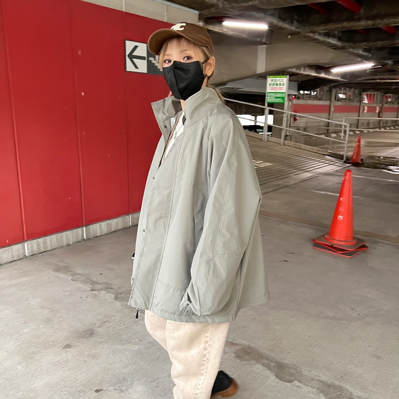 撥水防水ストレッチマウンテンpk／ライトカーキ