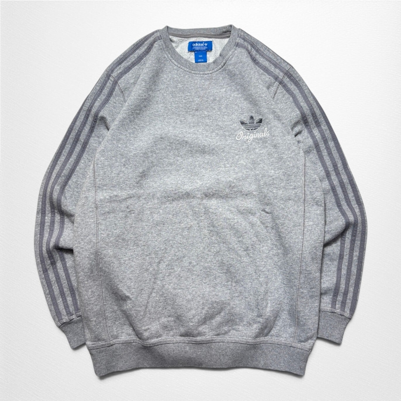  ビンテージ USA グレー トレフォイル ストライプ ジャージ adidas Originals】アディダスオリジナルス トレフォイル刺繍 3