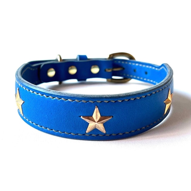 Leather Collar【 3STARS 30mm ( スリースターズ )  】