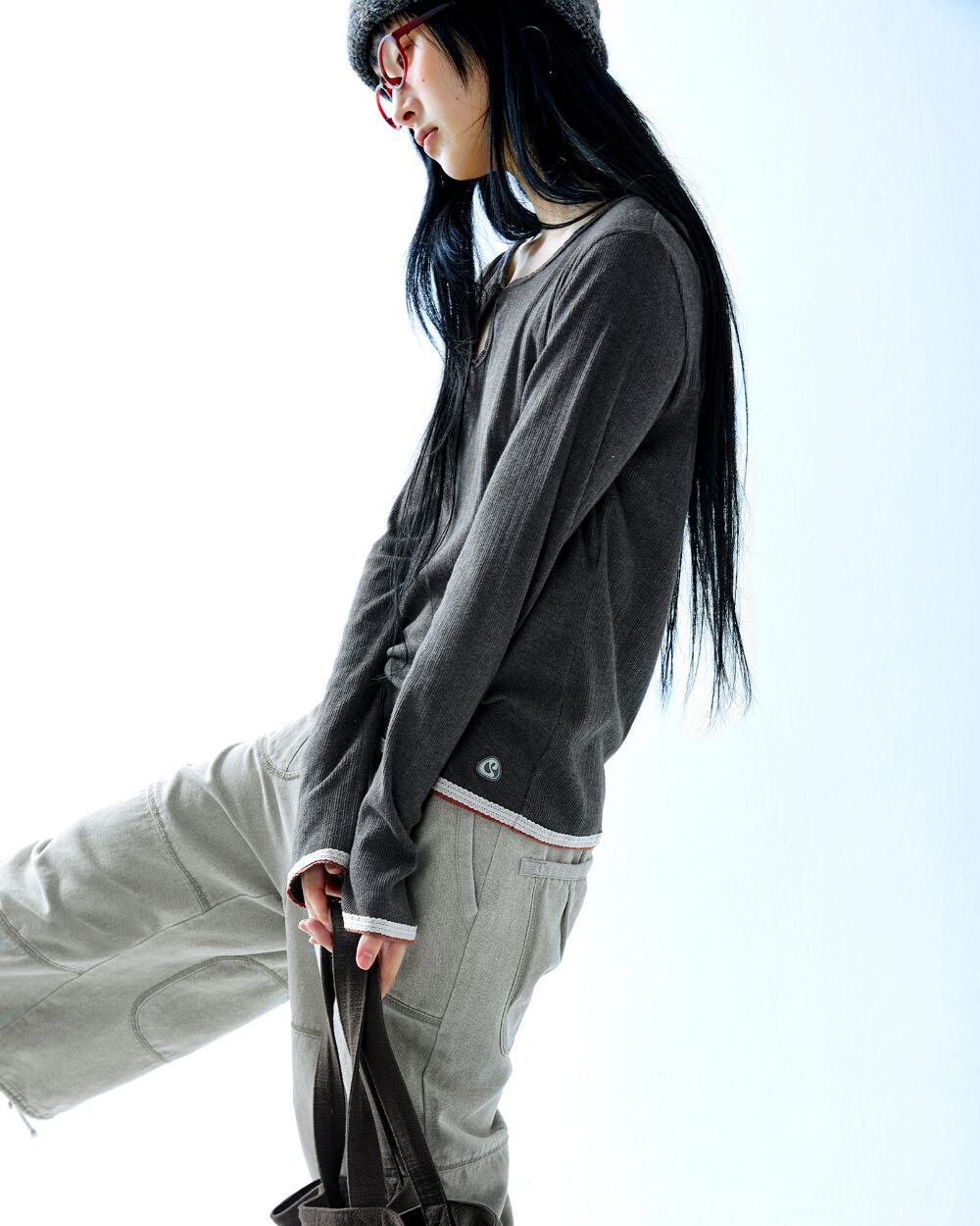 COYSEIO] OXFORD ZIGZAG PANTS BEIGE 正規品 韓国ブランド 韓国