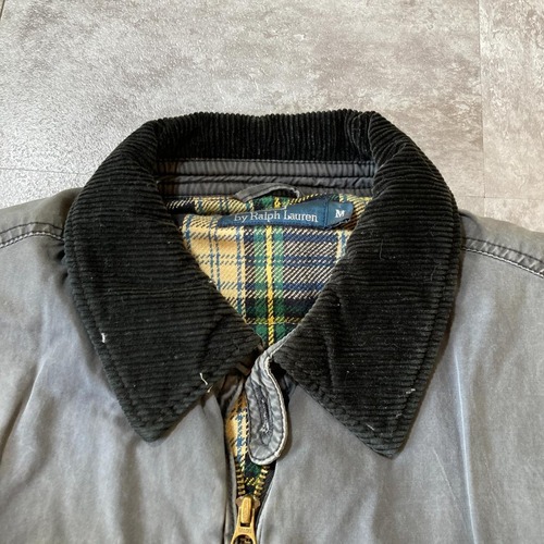 00s- Ralph Lauren TALONジッパー 襤褸 襟コーデュロイ スイングトップ 中綿 無地 中国製 M jacket 詳細写真4