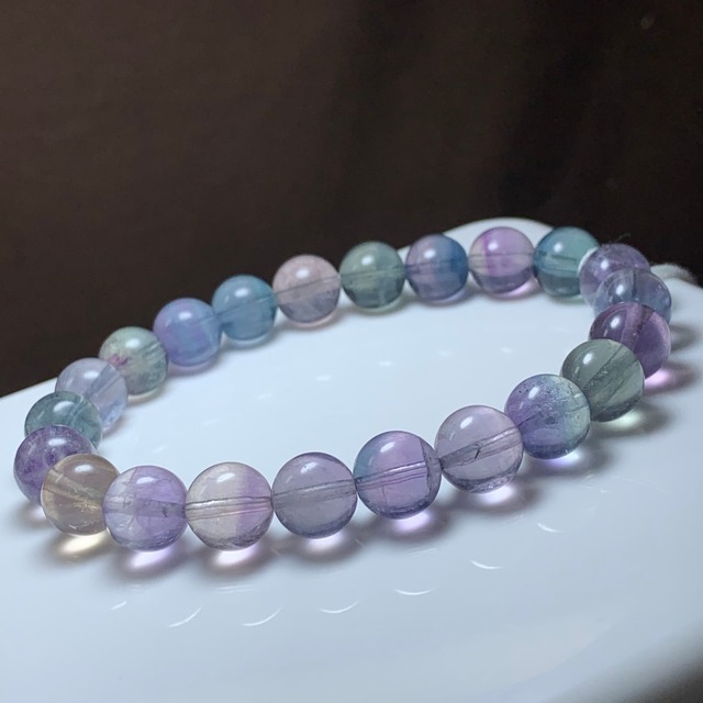 5.透明度高☆美グラデーションフローライト・ブレスレット