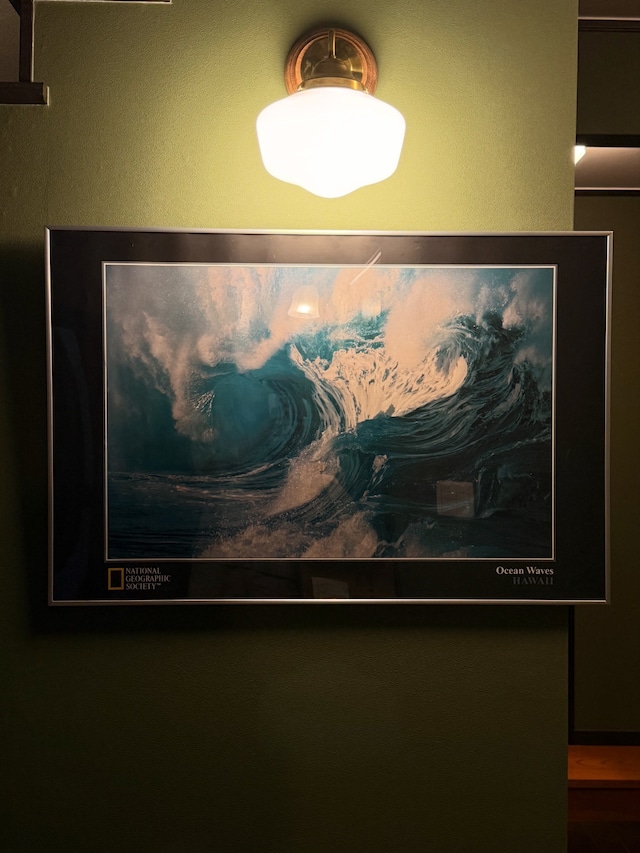 “National Geographic Society” Ocean Waves Hawaii Poster