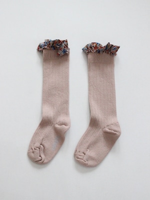 collegien リバティTRIM KNEE-HIGHS SOCKS  Vieux rose