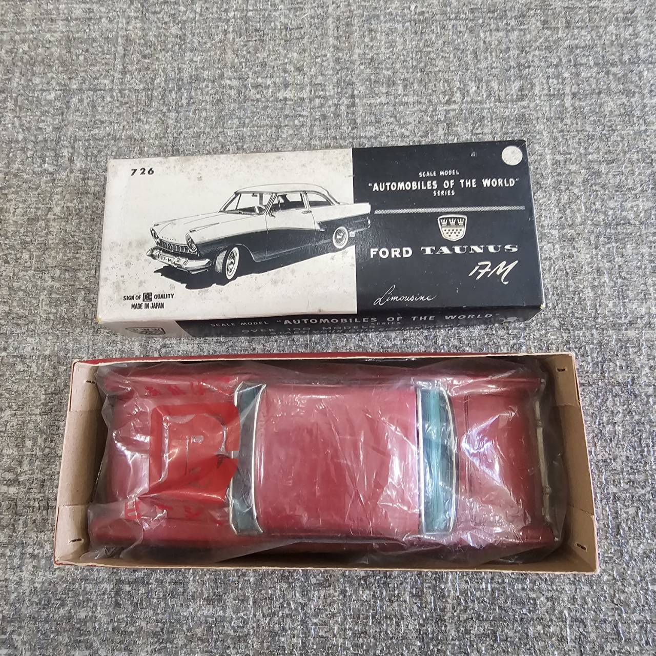 極希少】萬代屋 BC赤函 フォード ターナス 17M 1950s ブリキ 箱 | Over