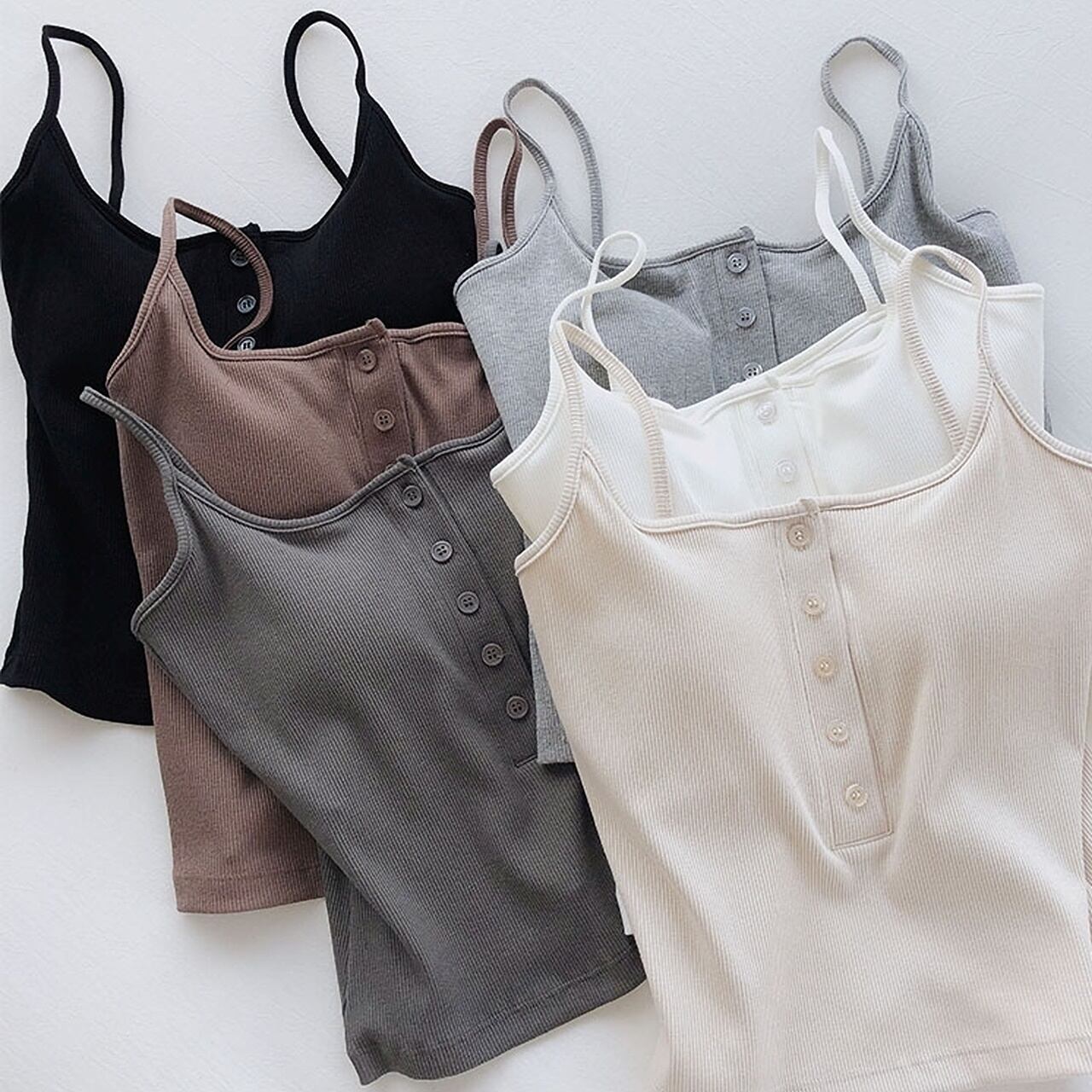 リブブラトップフロントボタン A0118