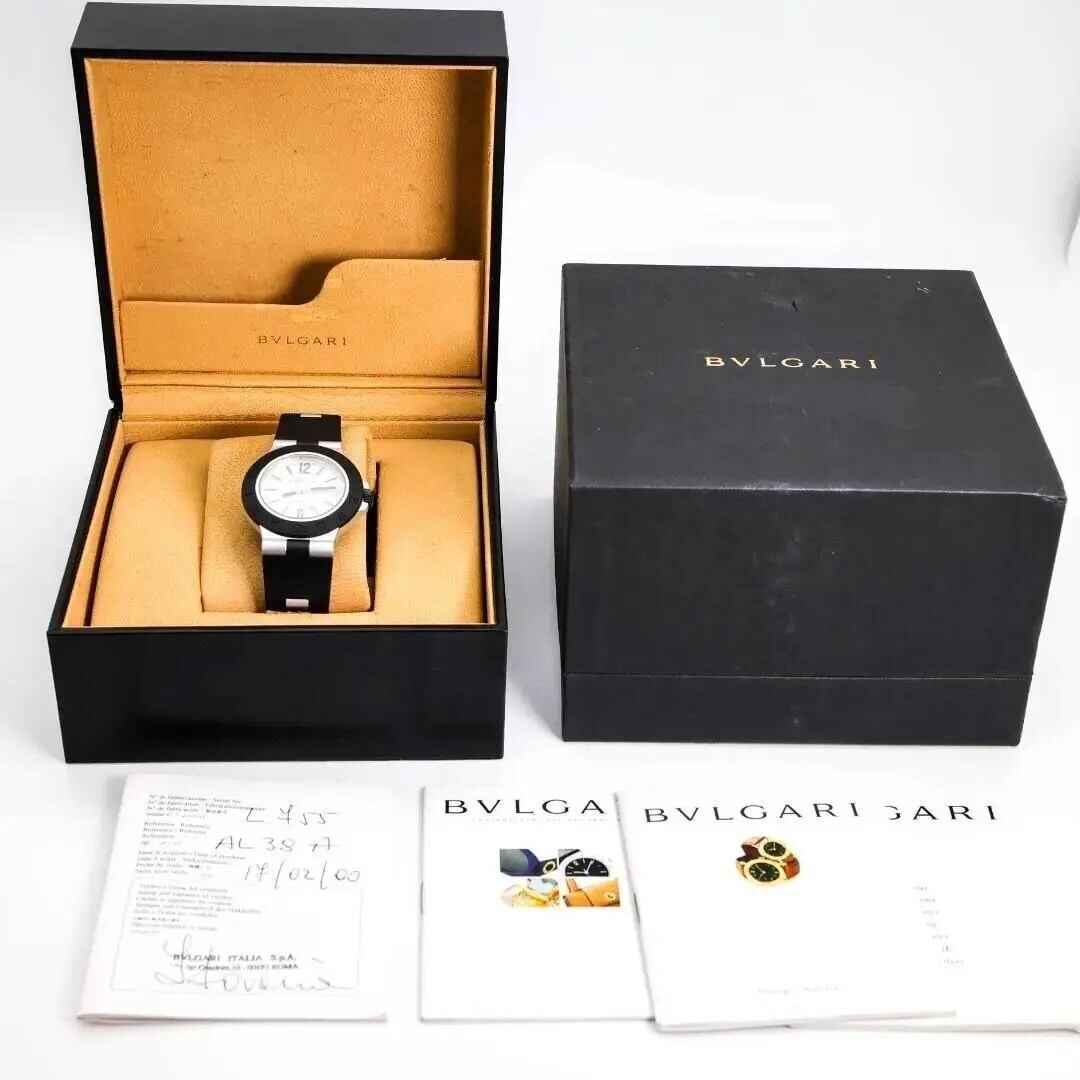 稼働 BVLGARI 腕時計 自動巻き アルミニウム オートマ メンズ3122