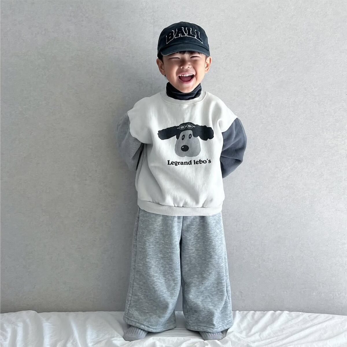 【BABY&KID】韓国風 動物柄トレーナー