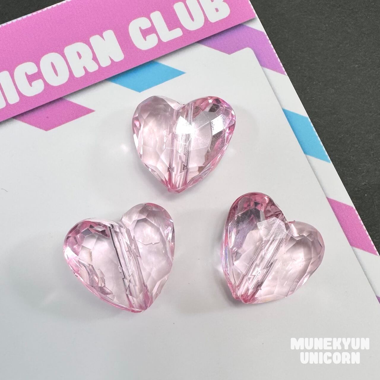 ハートお名前ステッキ(星も可) 391-4 【3個】魔法ステッキ の ミニ ハートビーズ 別注カラー【4色展開