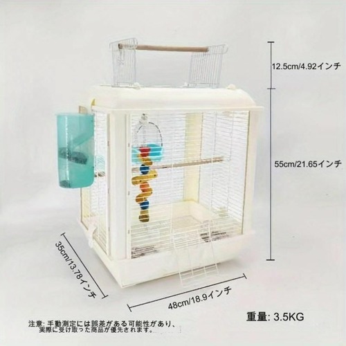 広々としたパノラマスカイライトのある大型鳥かご 補強されたワイヤー
