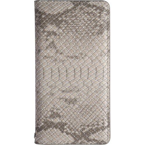 iPhone 16 Pro Max プロマックス ケース 手帳型 パイソン ヘビ柄 スマホケース カバー 携帯ケース 合皮 ハイブリッド レザー カード入れ マグネット不使用 ストラップホール iPhone16ProMax アイボリー 2841