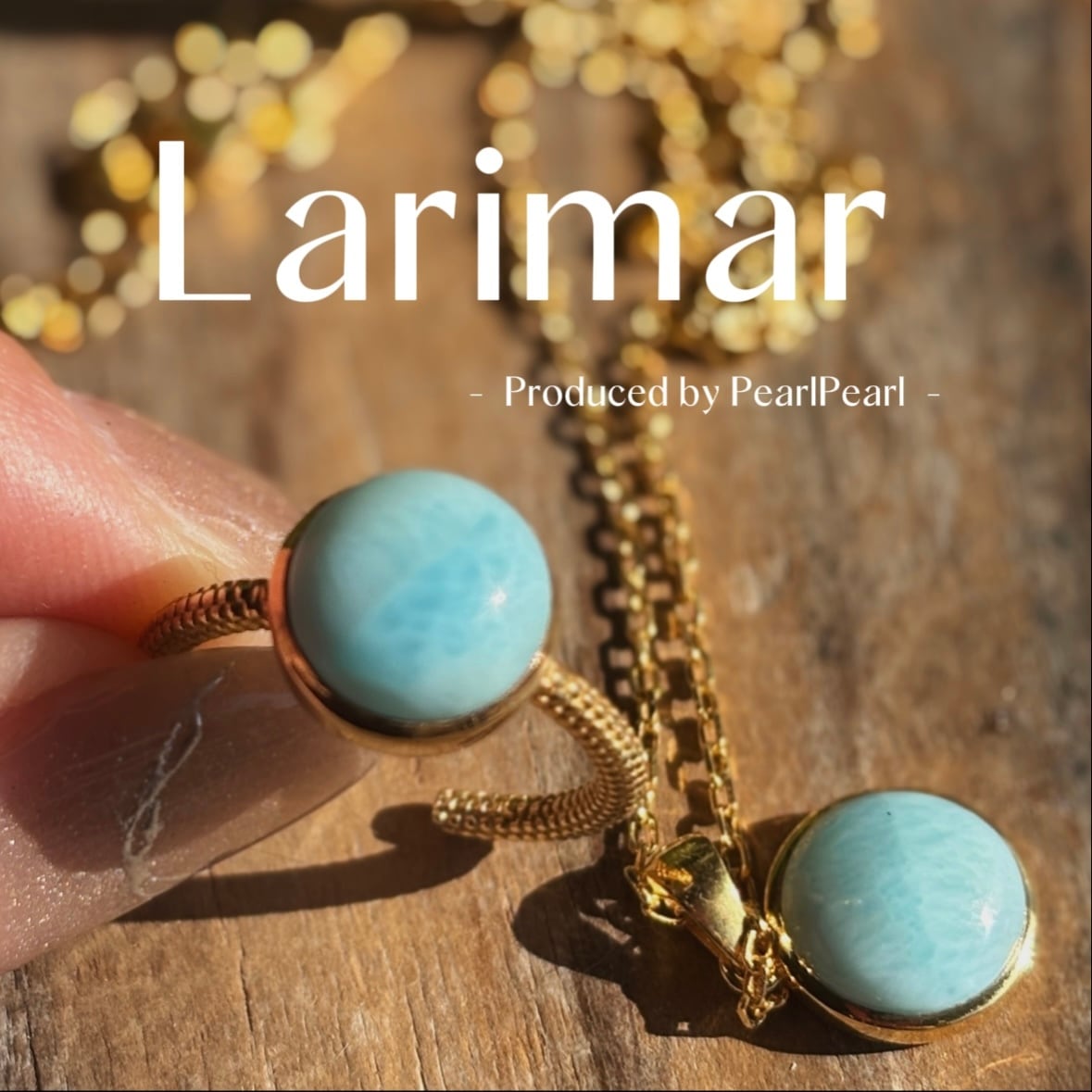 カリブ海の宝石ラリマーリングとペンダント | 大阪梅田、中崎町の淡水