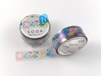 透明マスキングテープSODA　フェイス/アヒルイケ/ペダル/シロップ