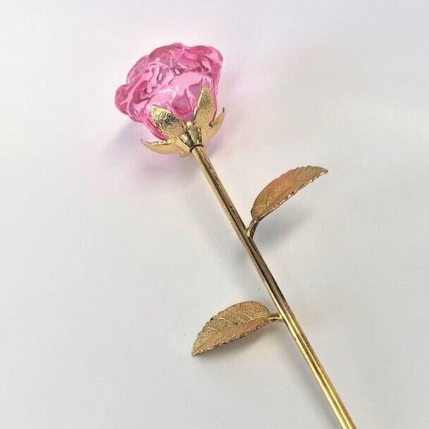 ガラスの薔薇（ピンク大）1本【送料無料】 | グリーミングハウス