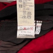 90s イタリア製 ARMANI JEANS アルマーニ ジーンズ BIGロゴ刺繍 ジップアップ フリース切替 ジャケット 48 /レッド/メンズ/D-TK6246