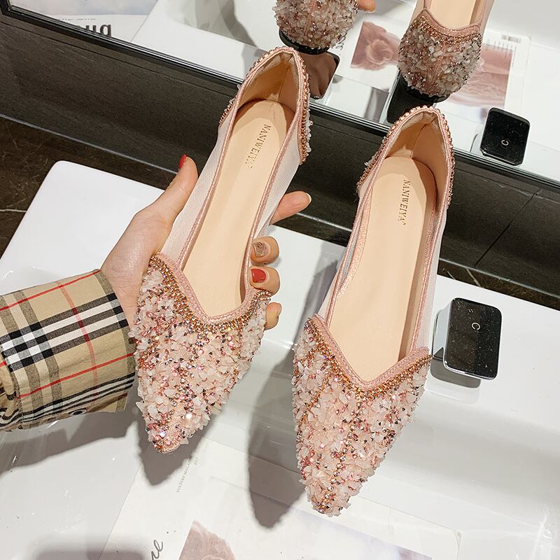 シングルレディーススプリングラインストーンレッドセット 靴 シューズ 春物 部族の婦人靴67754153464