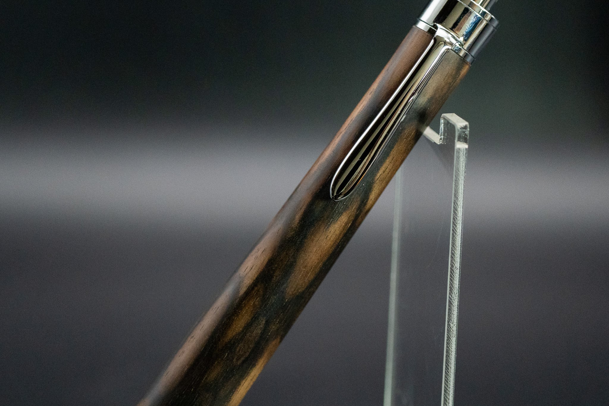 【魅惑の黒い紋様】黒柿孔雀杢 極上 silver BP