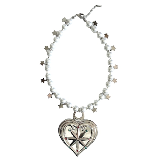 Heart Star Necklace　Silver