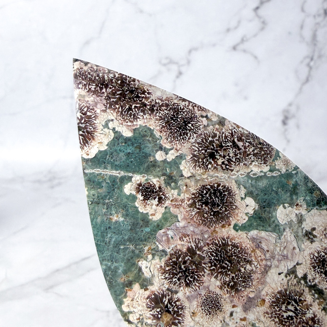 グリーンフラワージャスパー フレイム 専用台座付き * Jasper * 天然石