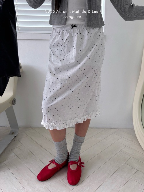 matilda & lee［取寄］dot frill skirt 26autumn 도트프릴스커트