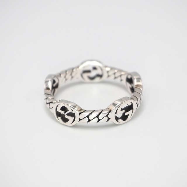 GUCCI 約17号 インターロッキングG 喜平リング シルバー925 グッチ