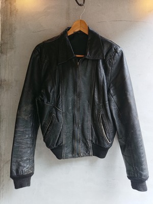 1980s VINTAGE LEATHER JACKET ③