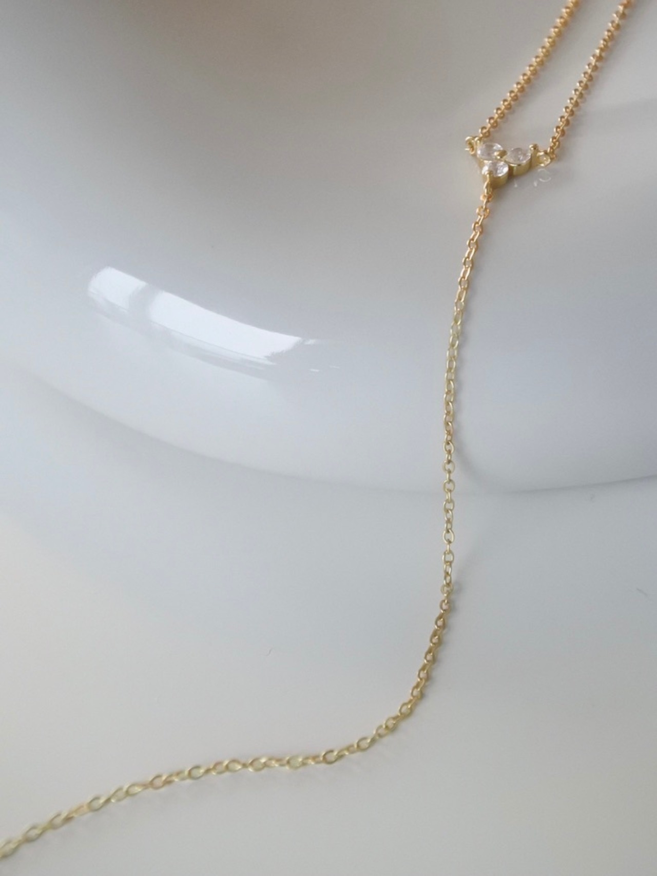 triangle stone necklace