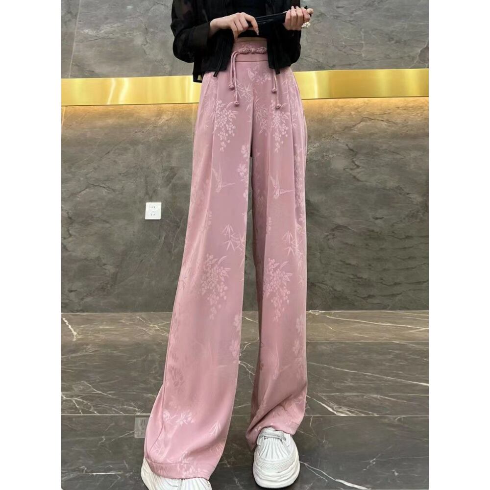 パンツ レディース 4色 ワイドパンツ かわいい 大人可愛い カジュアル リラックス おしゃれ お洒落 おとな ナチュラル こなれ感 ラフ ラブリー キュート ガーリー レトロ ロマンチック 抜け感 中国風 主役級 存在感 OL 通勤 学生 通学 デート お出かけ 女子会 休日 散歩 カフェ巡り 街歩き お買い物 M L XL 2XL 3XL 春 夏 10代 20代 30代 韓国 韓国系 着回し 普段使い 体型カバー 楽ちん コーデ お揃い モテ ピンク ブラック ホワイト グリーン 黒 白 送料無料