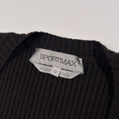 イタリア製 SPORTMAX スポーツマックス マックスマーラ デザイン リブ ウールニットセーター サイズ M /ダークブラウン/レディース