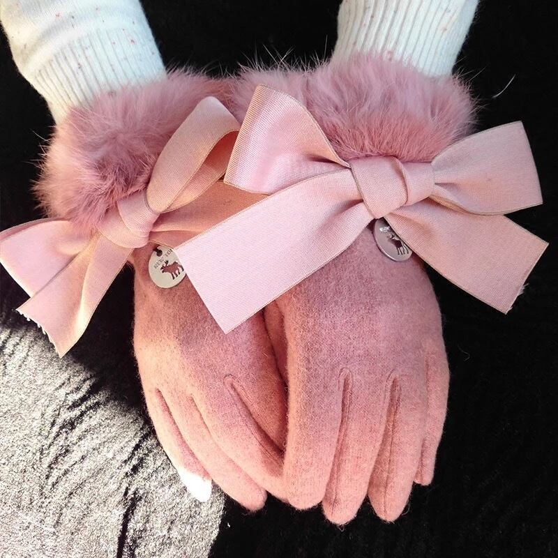 ピンク 手袋 ファー レザー グリーン ホワイト ピンク ブラック