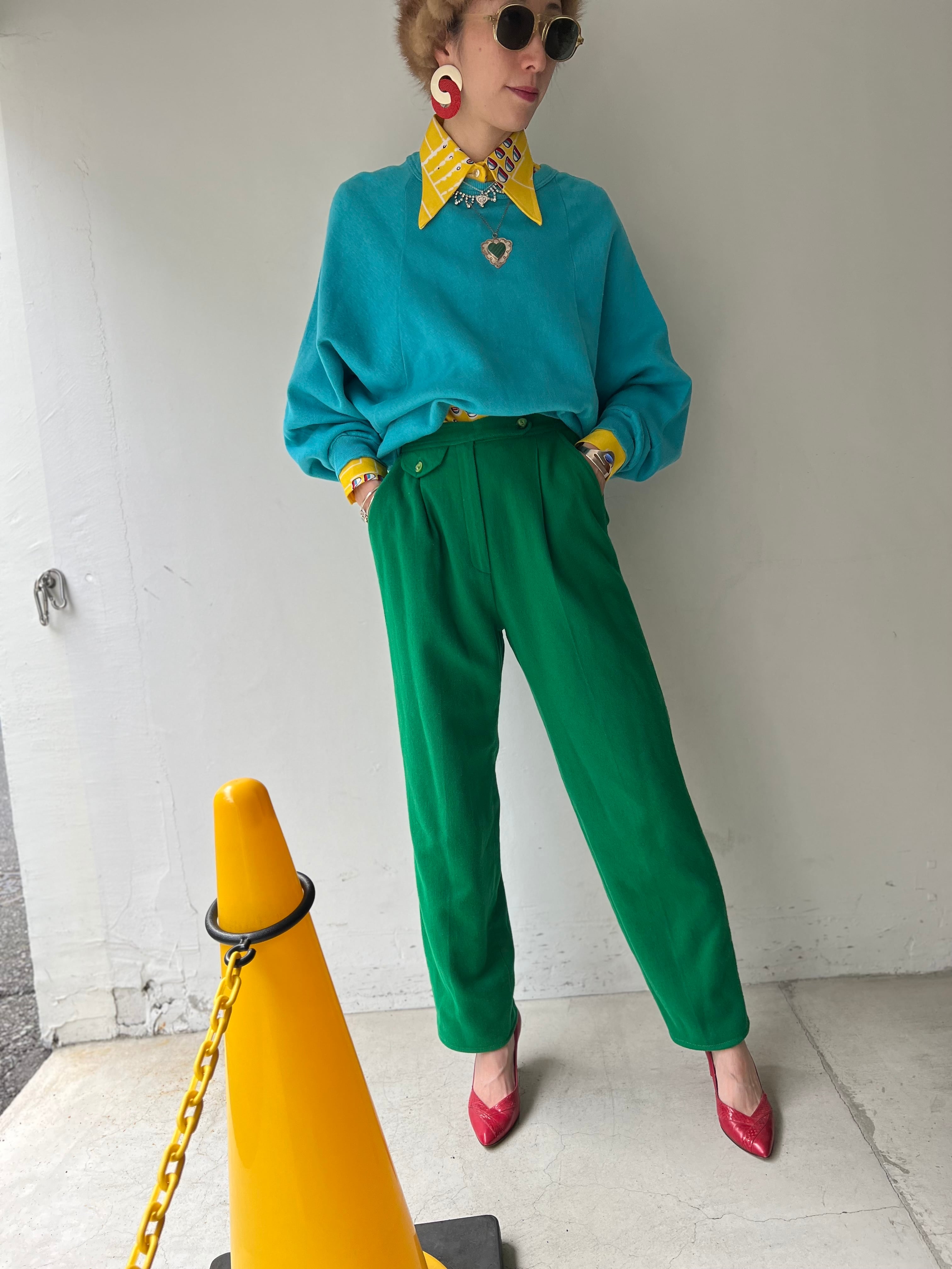 Dead stock turquoise dolman sleeve sweat ( 未使用 ターコイズ