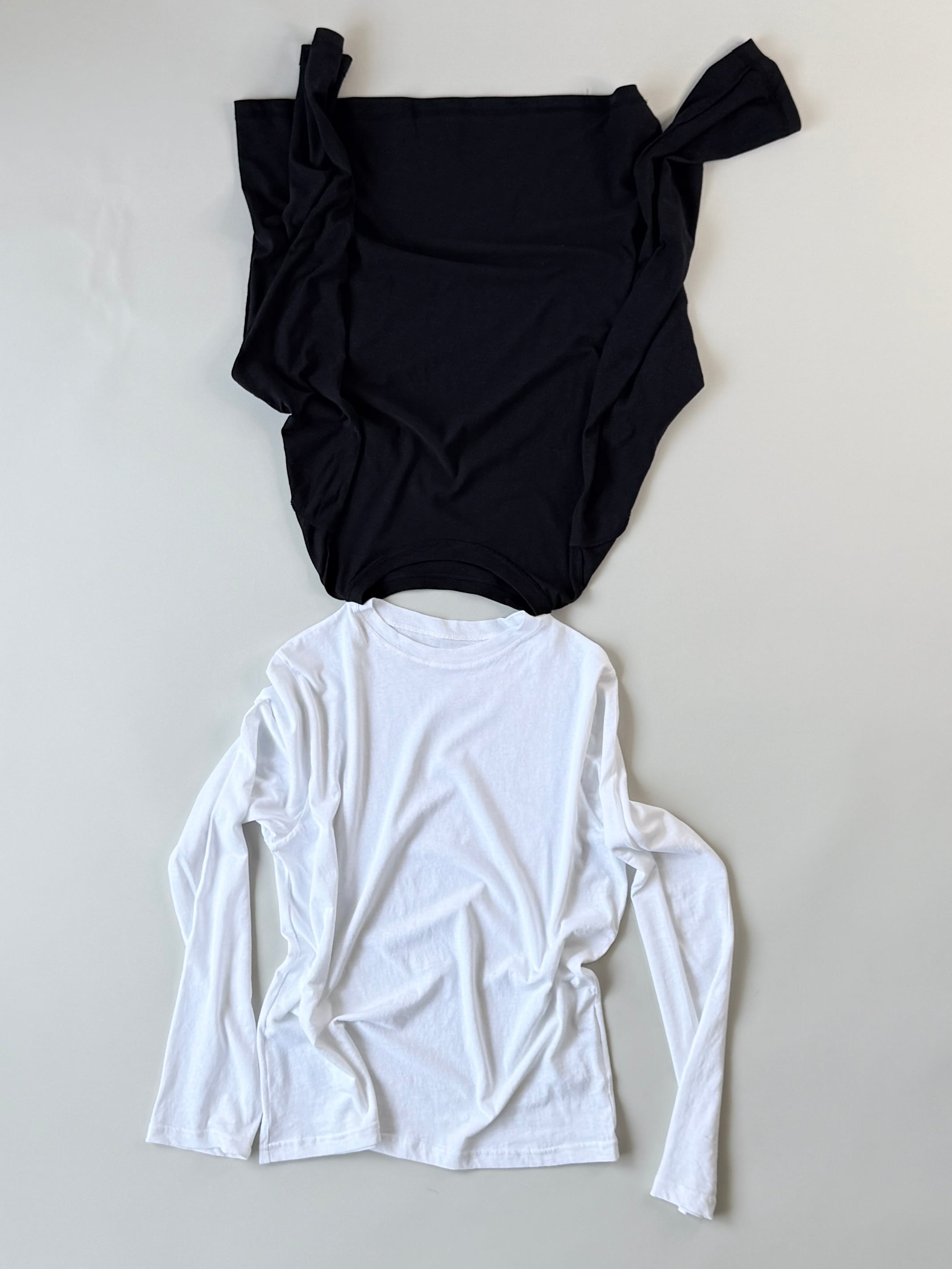 新品3e.troisiemeレイヤードセットプルオーバー　ブラック レイヤードセットプルオーバー ブラック 【 Cotton 素材 】 | 3e
