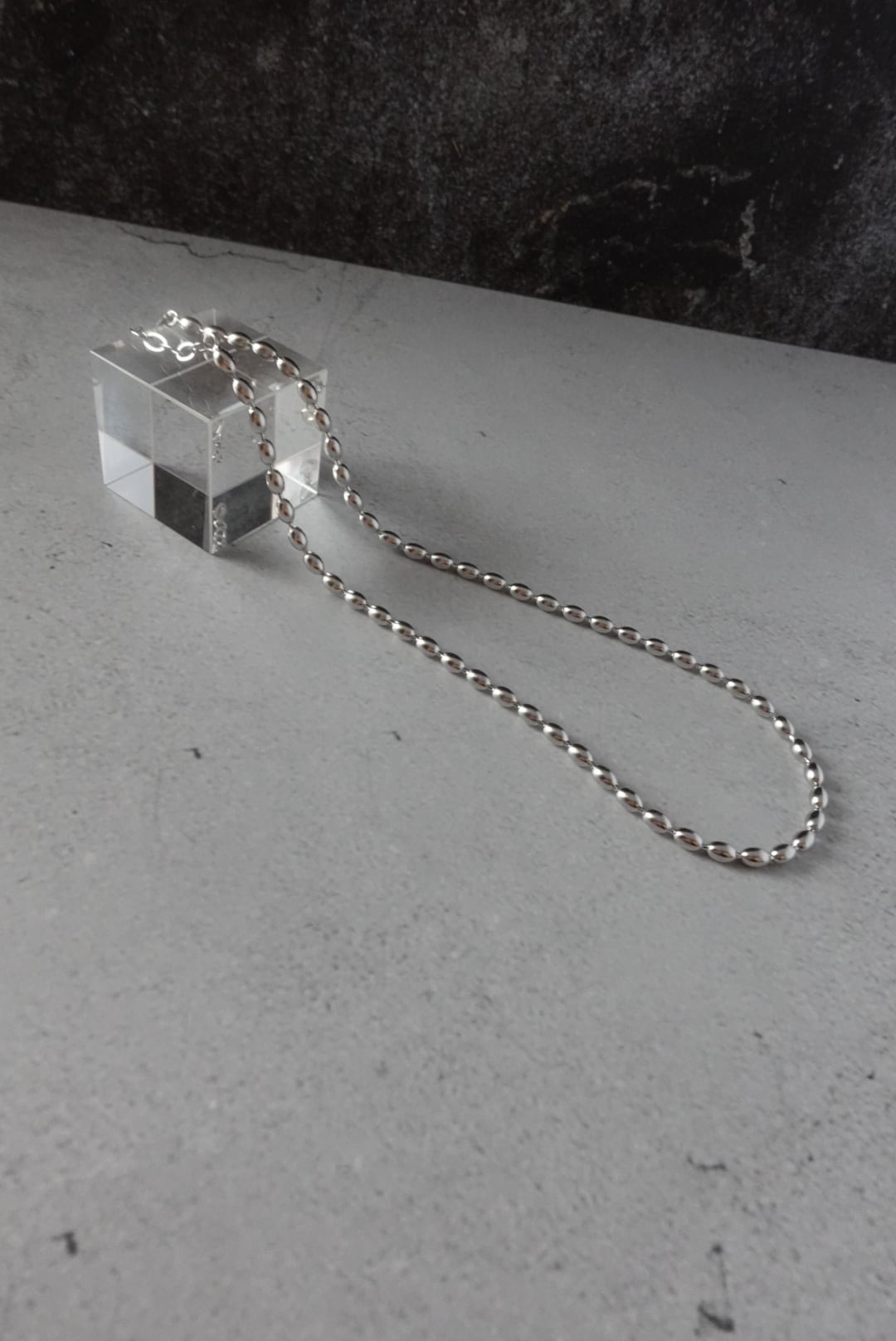 オーバルボールチェーン シルバーネックレス Silver925 | Import