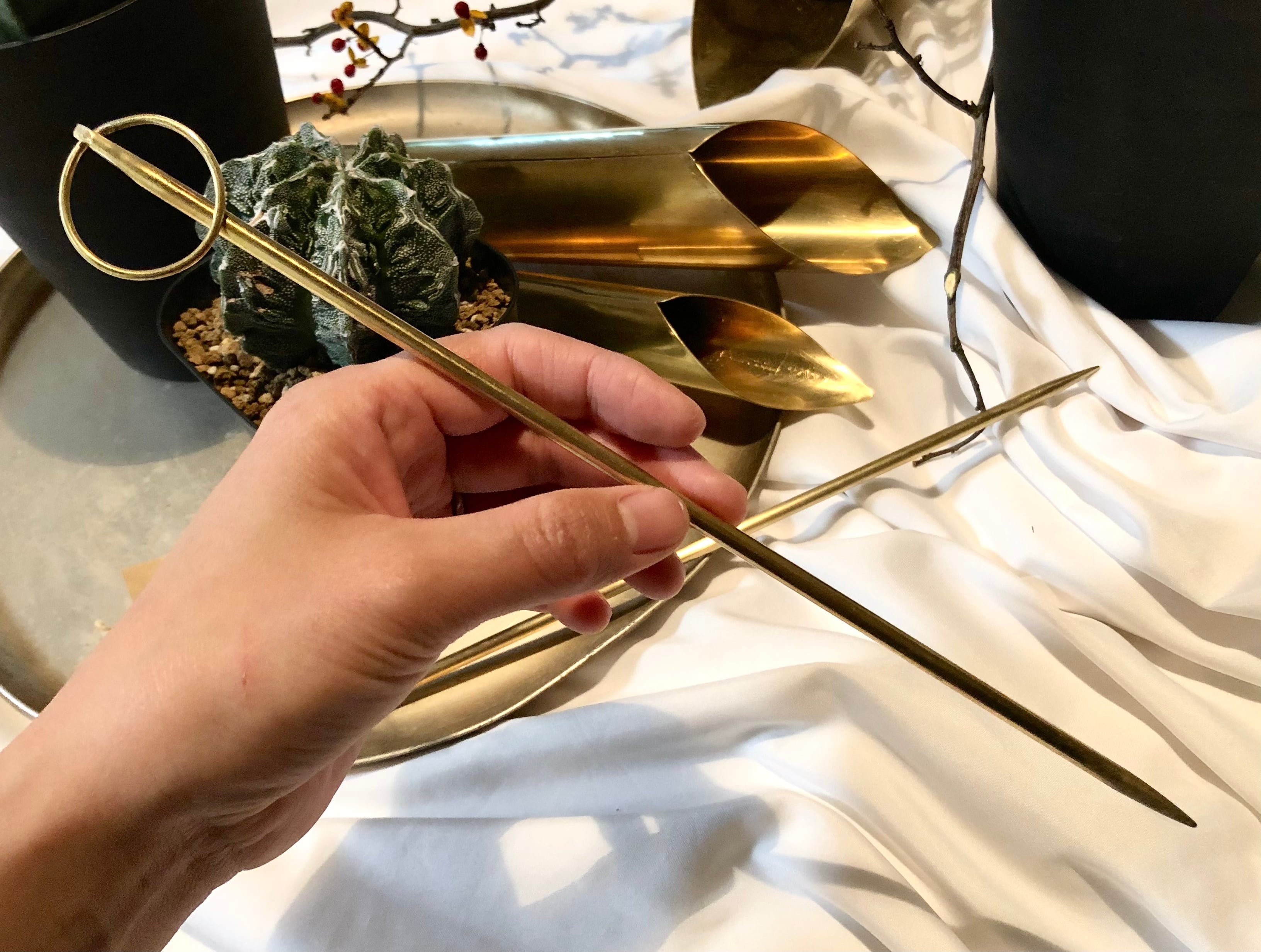 真鍮植え替え棒 ソイルスティック 園芸用品 小野銅工店 | plants MARU