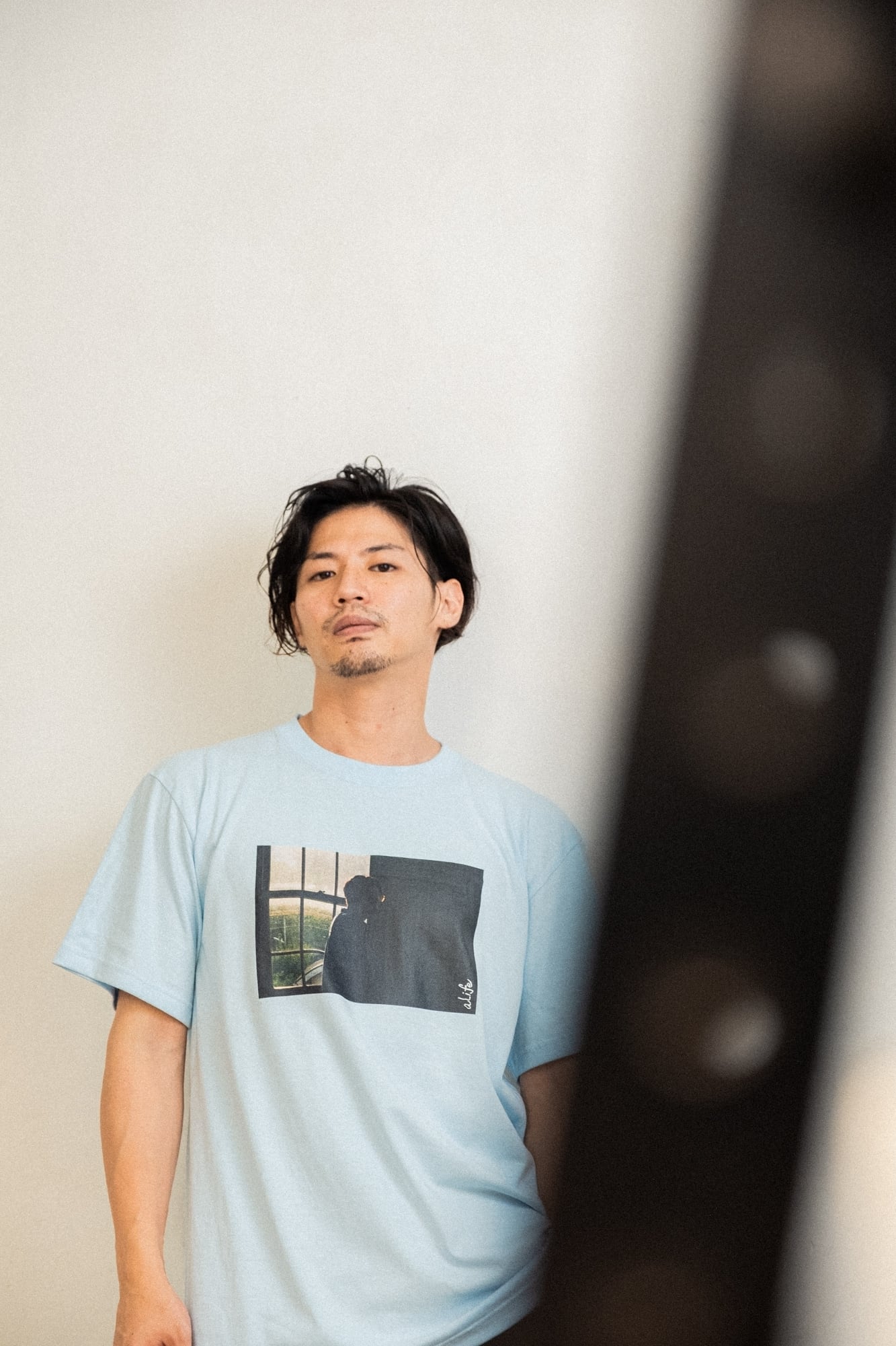 【予約】「aLife」WINDOW FLAME TEE / BLUE